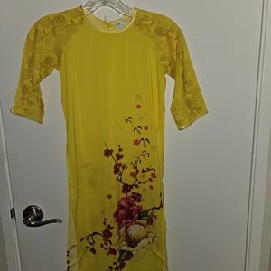 Yellow Floral Dress
